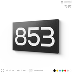 Номер на дверь 853, табличка на дверь для офиса, квартиры, кабинета, аудитории, склада, черная 120х70 мм, Айдентика Технолоджи
