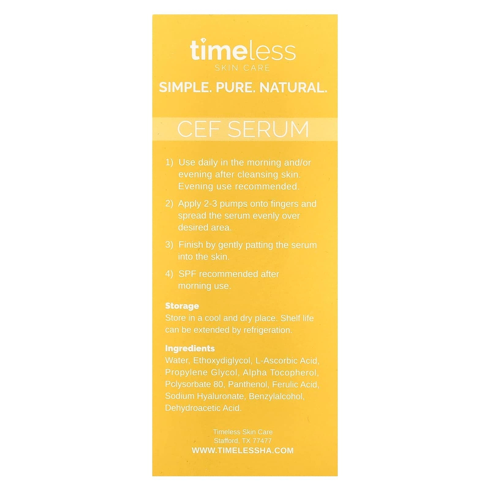 Timeless Skin Care, Сыворотка с 20% витамином C, 30 мл (1 жидк. унц.)