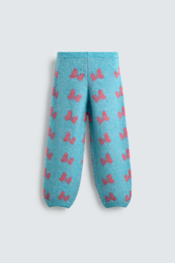 ZARA X DISNEY ТРИКОТАЖНЫЕ БРЮКИ, ВОДЯНИСТО-ГОЛУБОЙ