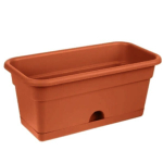 Ящик балконный 8л 400*200*170 с отверстием для нижнего полива цвет терракотовый