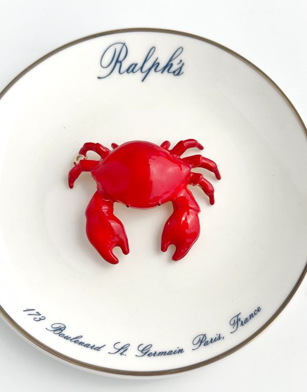 Подвеска Краб с эмалью