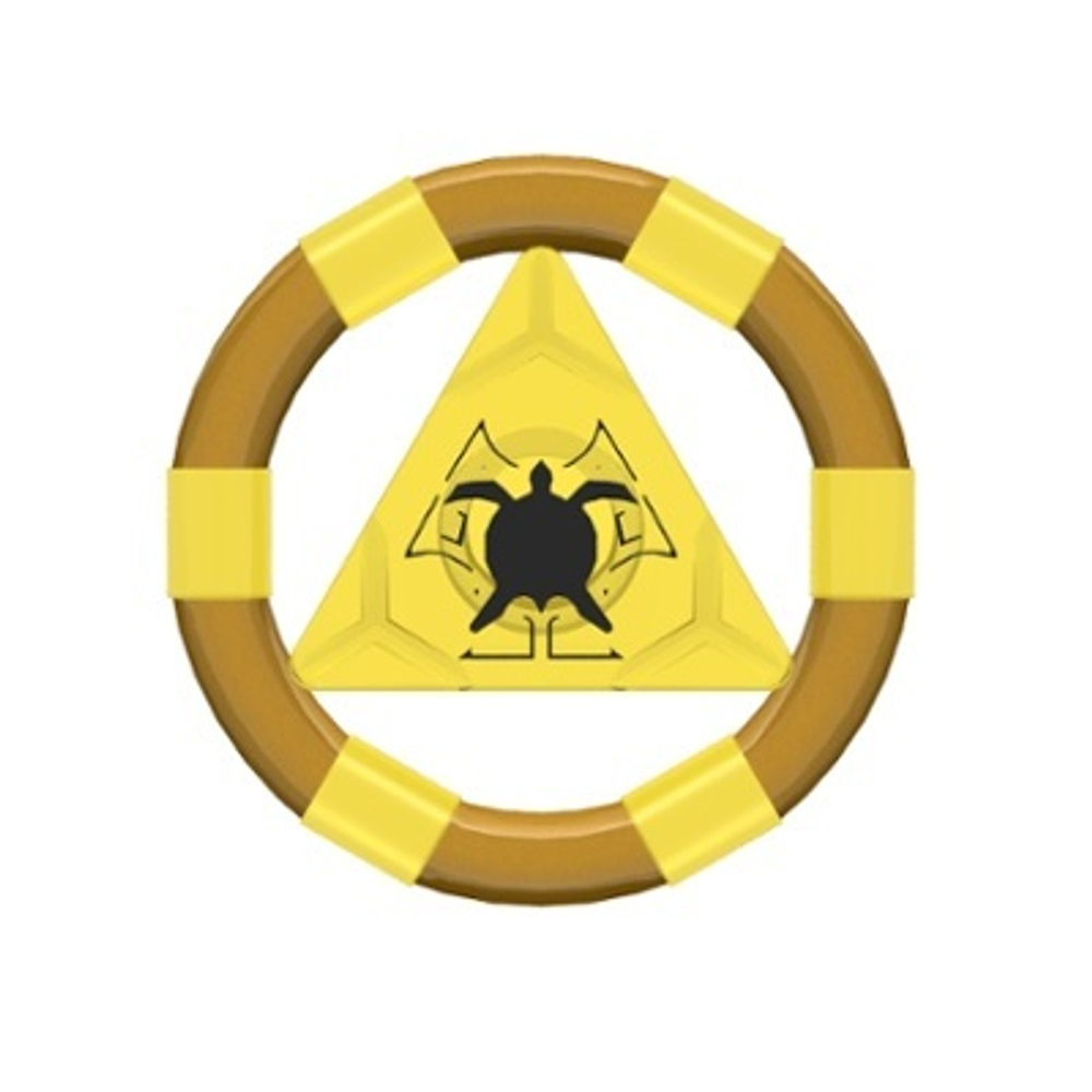 Кольцо с центральным треугольником, золотыми полосками и узором черепахи 87748pb02