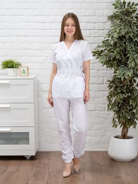 Костюм женский М-112-0 ( Тиси/белый)