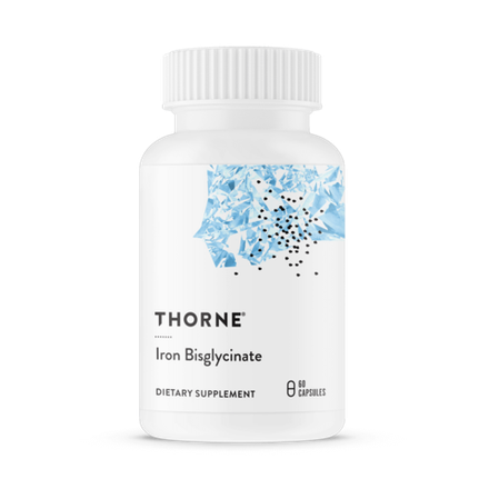 Thorne Research, Бисглицинат железа, Iron Bisglycinate, 60 капсул