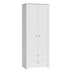 Шкаф для одежды Джастин 13.239, Белый шагрень