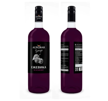 Сироп «AGROBAR» со вкусом «Ежевика» (Blackberry Syrup), 1 л.
