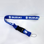 SUZUKI (синий) Люкс / Брелок, шнурок для ключей на шею SUZUKI (Сузуки), ланъярд, крафт, синий (1 шт)