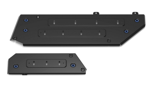 Защита топливного бака Rival для Toyota Land Cruiser 300 (V - 3.5; 4.0) 2021-н.в., сталь 1.8 мм, 2 части , с крепежом, штампованная, 111.9554.1