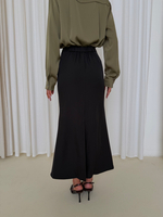 Юбка карандаш со шлицей черный