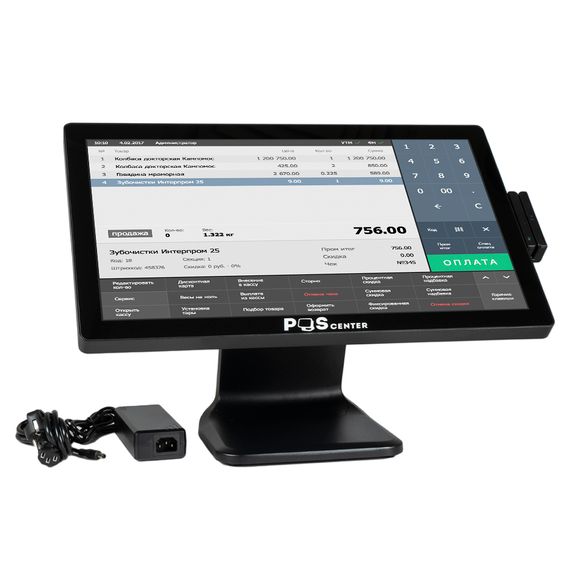 Сенсорный моноблок POScenter POS101 (21.5&quot;, PCAP, i5-8260U, RAM 8Gb, SSD M2 256Gb, MSR) Win10 Value