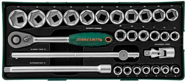 S04H4728SP Набор головок торцевых 1/2"DR в ложементе, 8-34 мм, 28 предметов