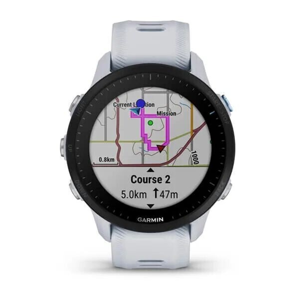 Умные часы Garmin Forerunner 955 с белым ремешком