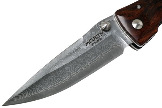 Складной нож Mcusta Tactility Elite Stainless c клинком из стали VG-10 San Mai (Laminated Stainlesss Damascus) рукоять дерево (Палисандр)