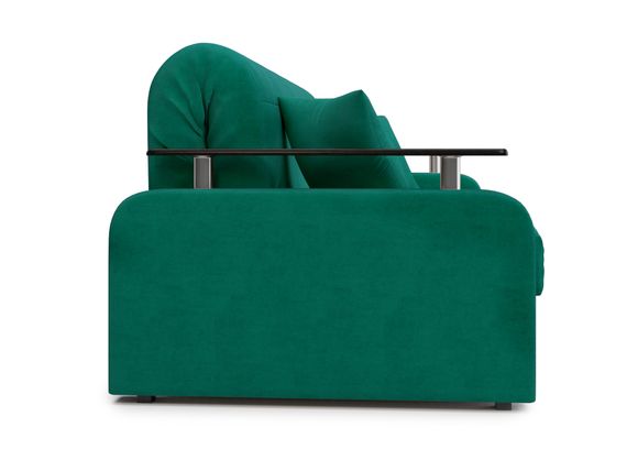 Диван Денвер 1,8 - Velutto 33 изумрудный/ коричневая накладка
