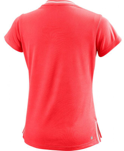 Футболка для девочки теннисная Wilson Team II V-Neck G - fiery coral