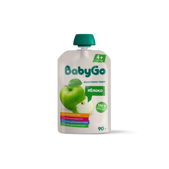 Пюре фруктовое Baby Go яблочное 90г с 4месяцев