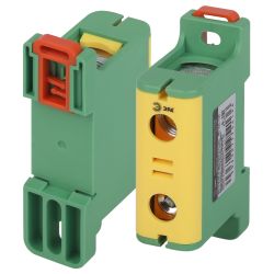 Клемма силовая вводная КСВ ЭРА NO-224-130 KE62.3 16-95 мм2 желтая/зеленая PE