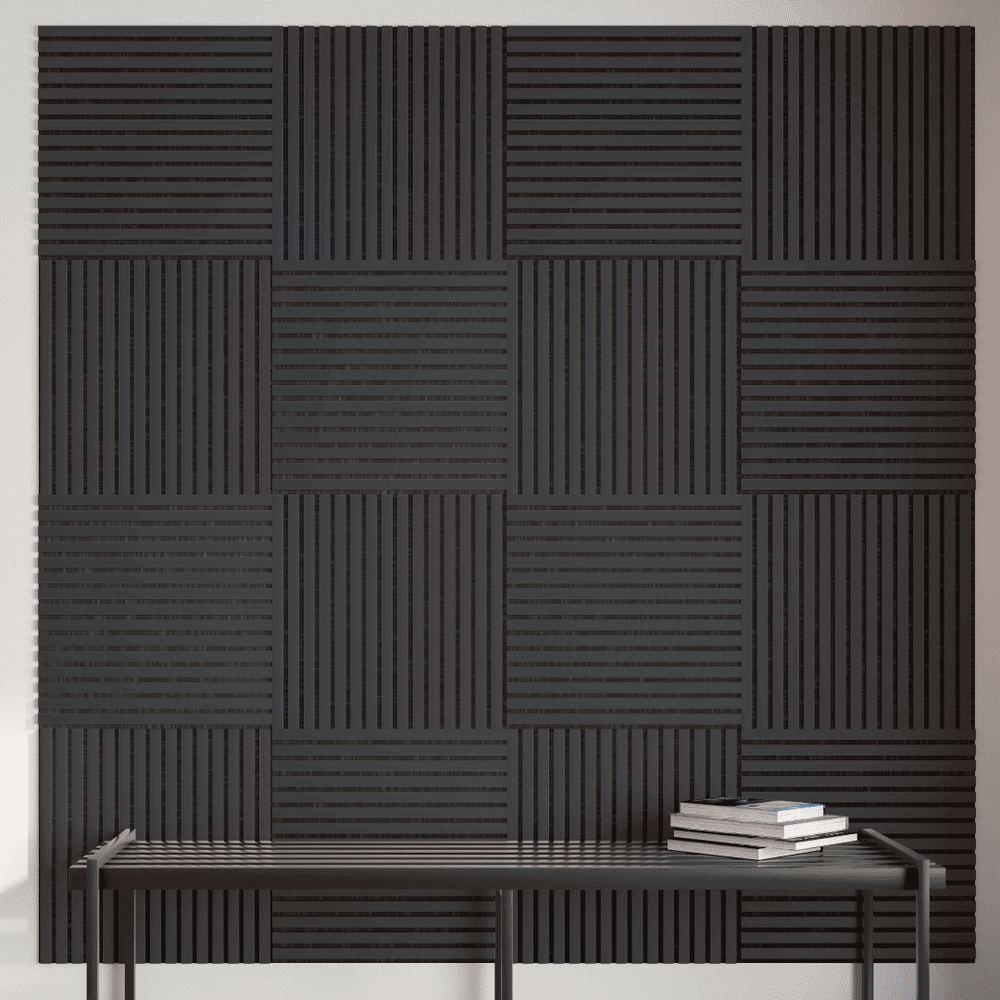 Панель Стеновая Акустическая Comfort (Комфорт), Делюкс, Black Lead (Блэк Лид), 600х600х9 мм