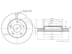 Диск тормозной передний UNIO BRD-20447