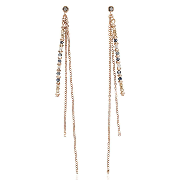 Серьги Coeur de Lion Rose Gold-Grey 5040/21-1200
