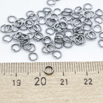 Колечки соединительные, сталь, диаметр 4,5 мм, толщина 0,7 мм, цена за 2 грамма