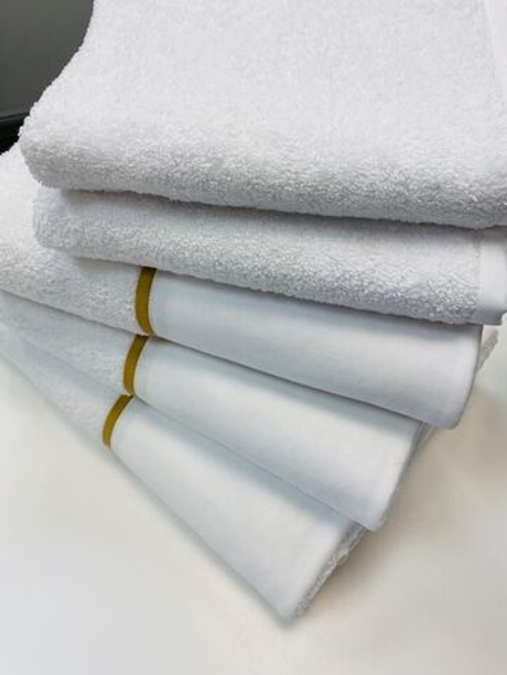 Набор полотенец 5шт Claire Batiste Atelier Brise белый с зеленым кантом