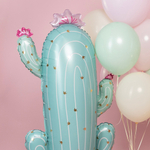 Фольгированный шар-фигура на подставке «Голубой кактус» AIR, сатин, 150 см