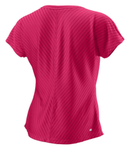 Женская теннисная футболка Wilson Training V-Neck II - love potion