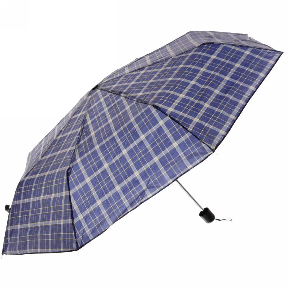 Зонт мужской механический «Ultramarine», клетка, 8 спиц, d-105см, длина в слож. виде 24см