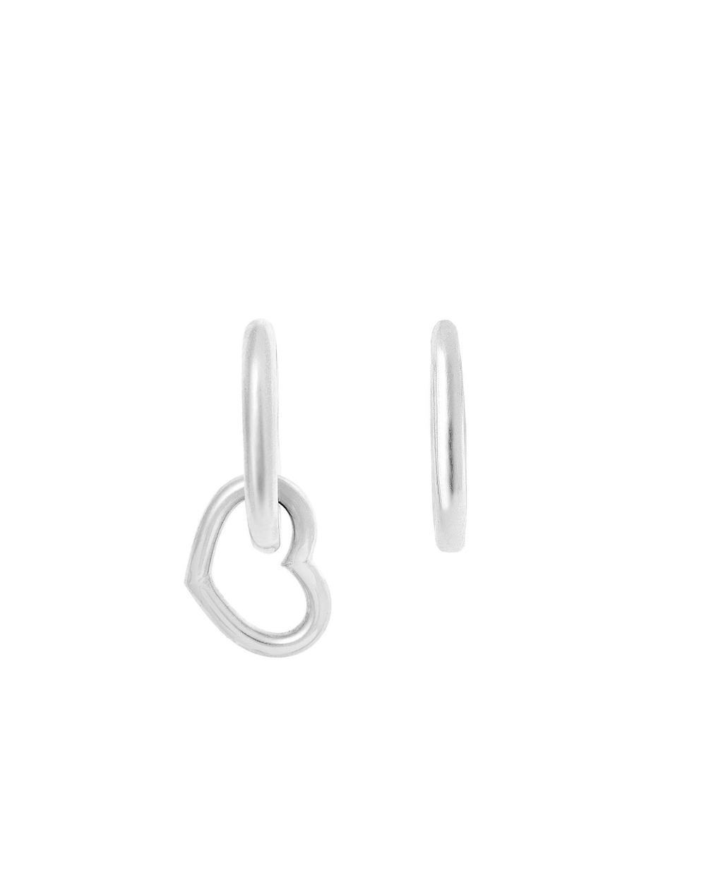 серьги zero mini с подвесом сердце