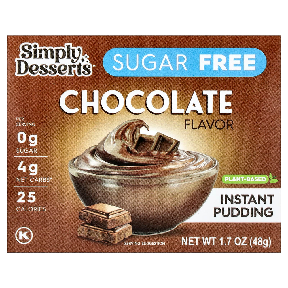 Simply Desserts, растительный растворимый пудинг, со вкусом шоколада, 48 г (1,7 унции)