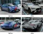 Обвес переделка для MERCEDES BENZ AMG GT4 X290 GT43 GT50 GT53 GT63S 2018+ ДО GT 63 SE PERFORMANCE F1 РЕСТАЙЛИНГ АМГ Мерседес Бенц