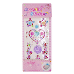 Наклейки-стразы Alingar, акриловые, "Сердечки", сердечки, звездочки, узоры, пакет с европодвесом