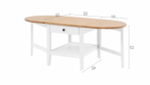 Стол журнальный с ящиком - аналог ИКЕА / ARKELSTORP/АРКЕЛЬСТОРП/ВУХТЫМ / IKEA , 140x65x52 см, белый/светло-коричневый