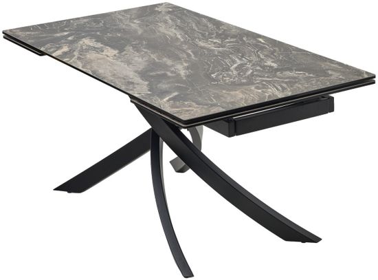 Стол ESTEBIO 160 KL-176, итальянская керамика/ черный каркас