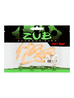 Приманка ZUB-TWIST  50мм(2")-10шт, (цвет 303) телесный