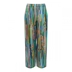 Брюки женские Mollen многоцветные с узором полоски