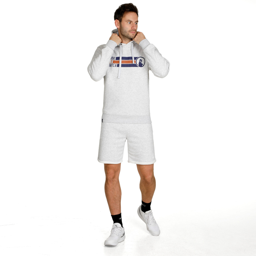 Мужская кофта теннисная Quiet Please Retro Stripe Block Hoody Men - Lightgrey, Multicoloured