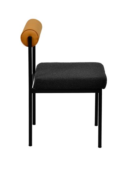 Стул Torn с мягким сиденьем темно-серый букле