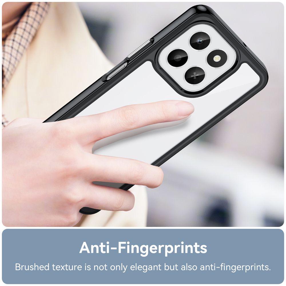 Противоударный чехол для Honor X6C, усиленные защитные рамки черного цвета