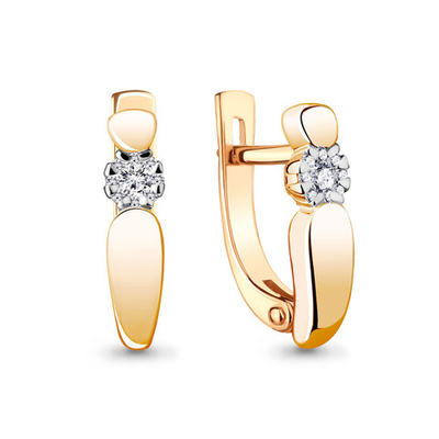 941810к Серьги из Золота с бриллиантами из коллекции "Elegance"