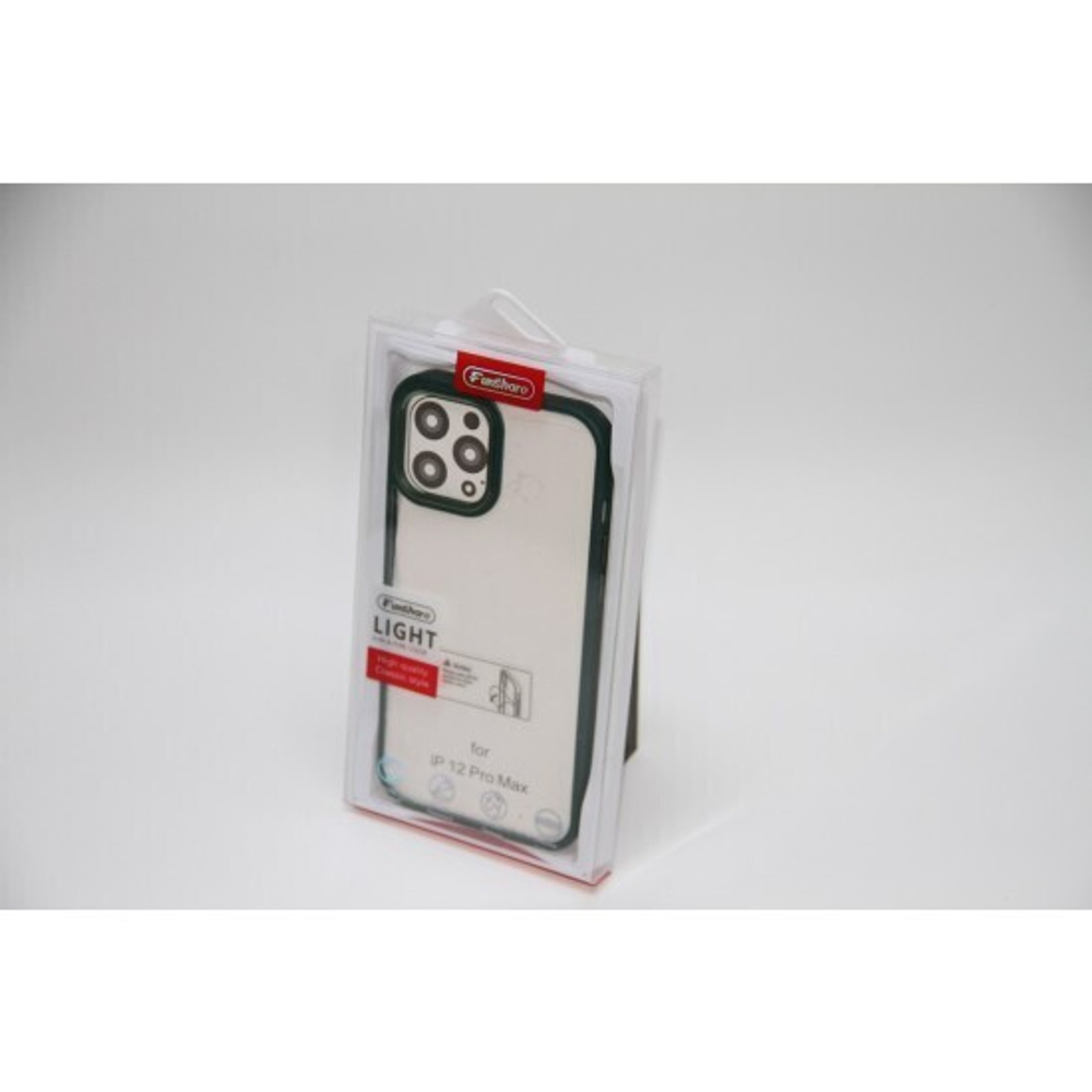 Чехол прозрачный с цветной рамкой iPhone 13 Pro Max, 013141 зеленый