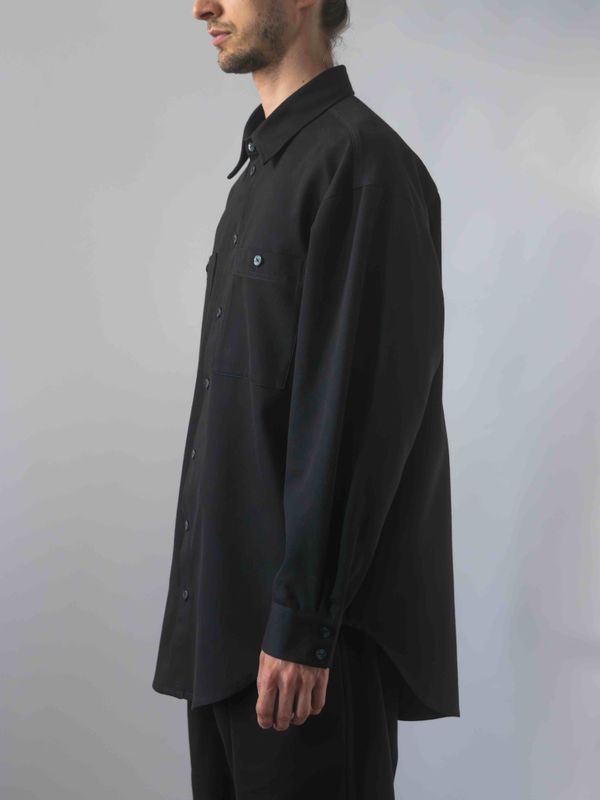 Рубашка Oversize черная - фото 3