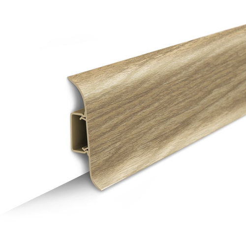 Плинтус пластиковый с кабель-каналом 55 Сосна Золотистая