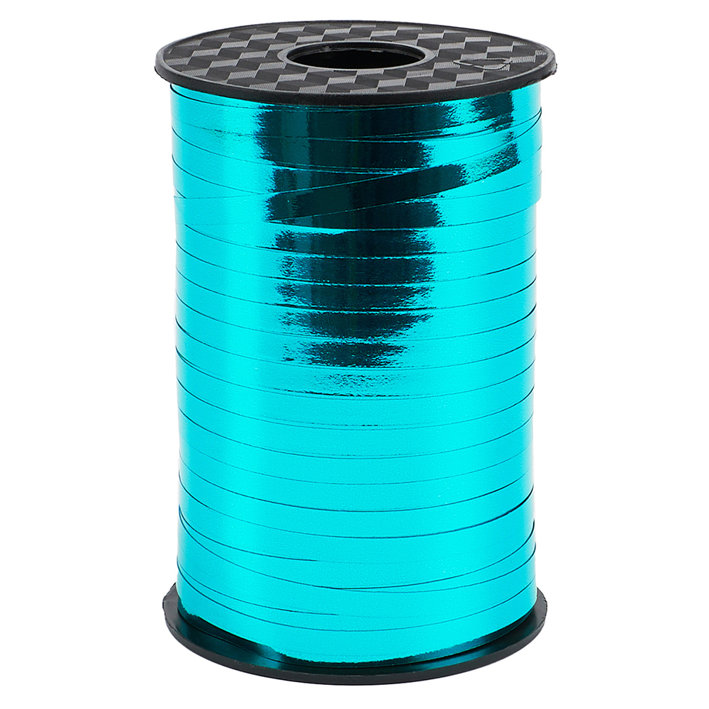 Лента полипропиленовая (0,5 см*250 м) Морская лазурь, Металлик, 1 шт.