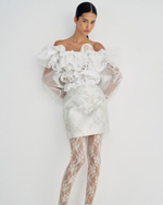 Silver blossom skirt