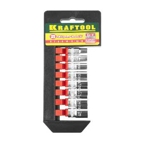 Набор торцовых головок 1/4", 6-13 мм 8 предметов KRAFTOOL, 27860-H8_z01