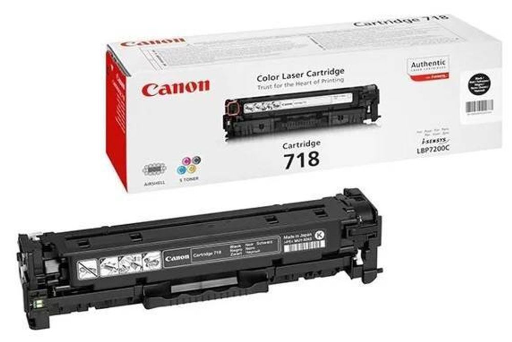 Картридж CANON 718 BK черный