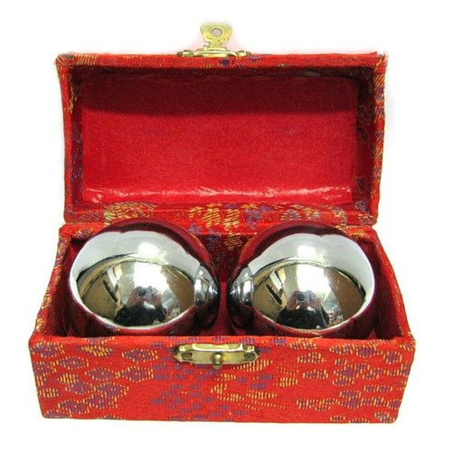 Шары баодинг поющие серебряный металл 38 мм