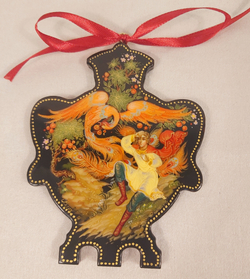 Сувенир "Самовар" с росписью Палех в подарочном футляре